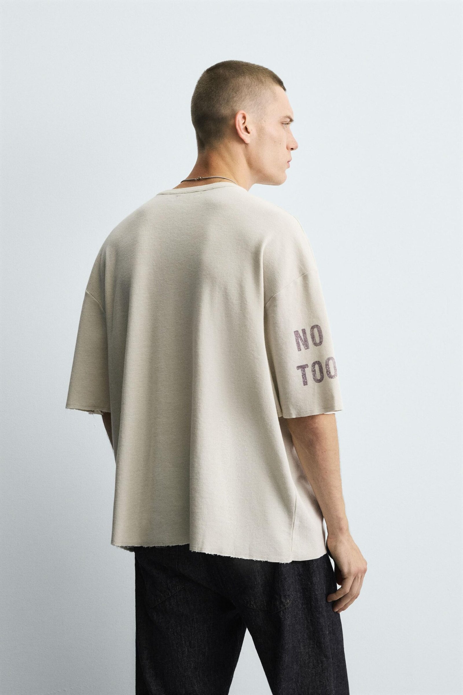Washed Printed Knit T-Shirt - Image 5